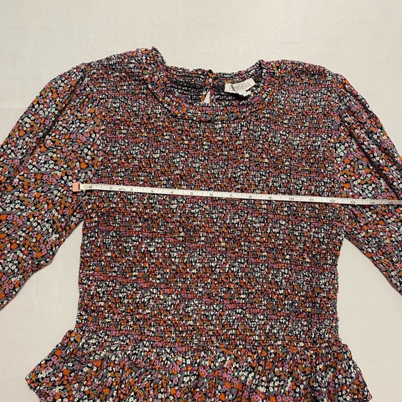 Patrons of Peace Floral Smock Peplum Long Sleeve Crop Top size M - Picture 4 of 12